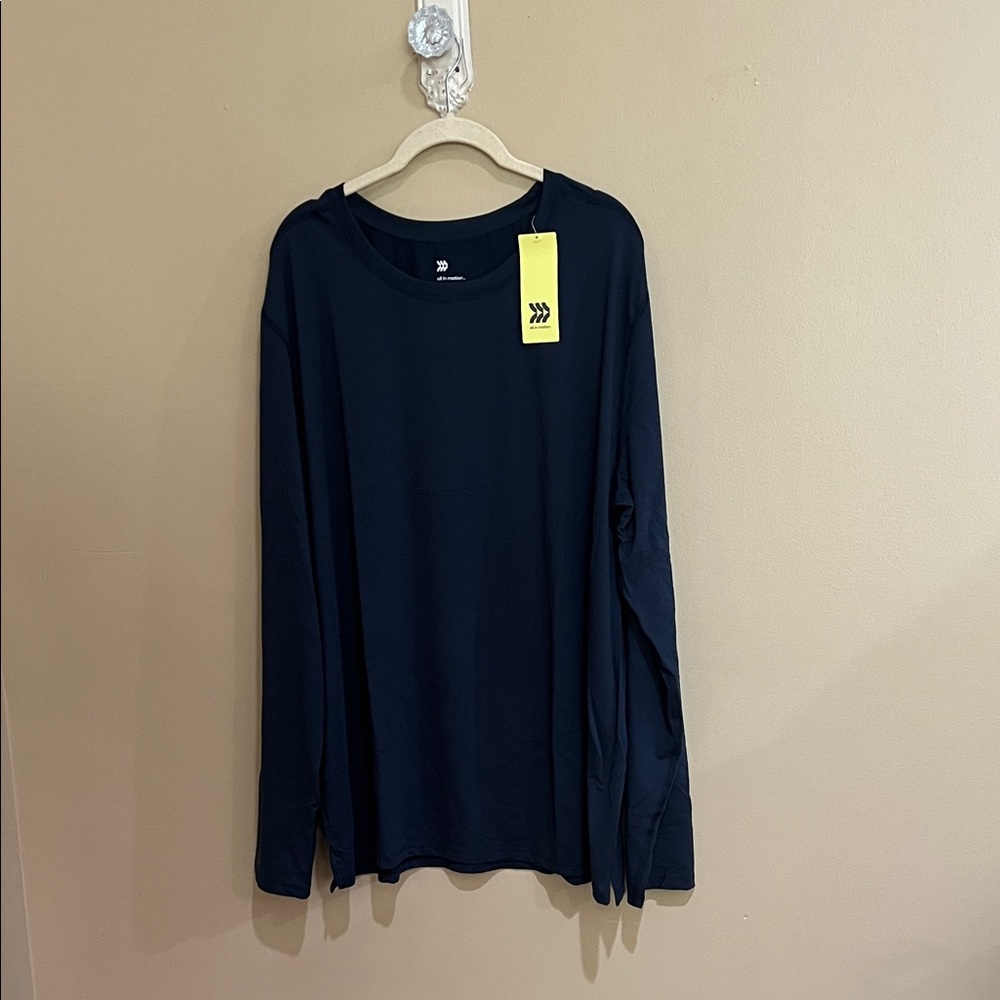 Target Athletic Dark Blue Long Sleeve stretch Tee